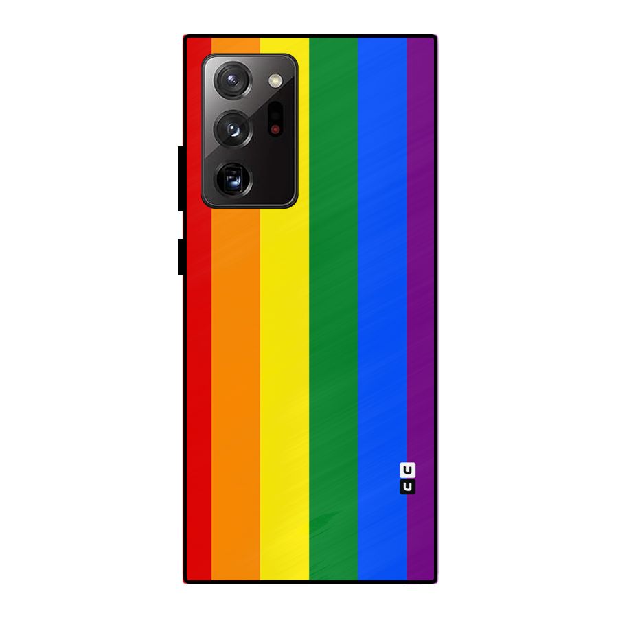 Pride Rainbow Stripes Metal Back Case for Galaxy Note 20 Ultra