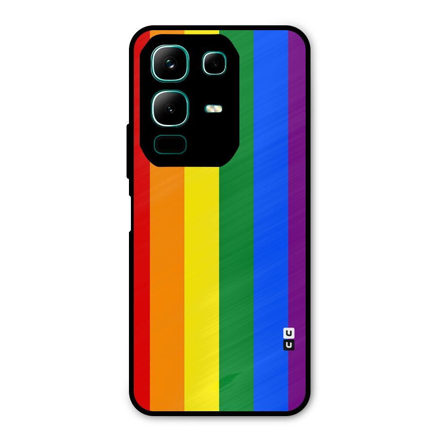 Pride Rainbow Stripes Metal Back Case for Infinix Note 50x