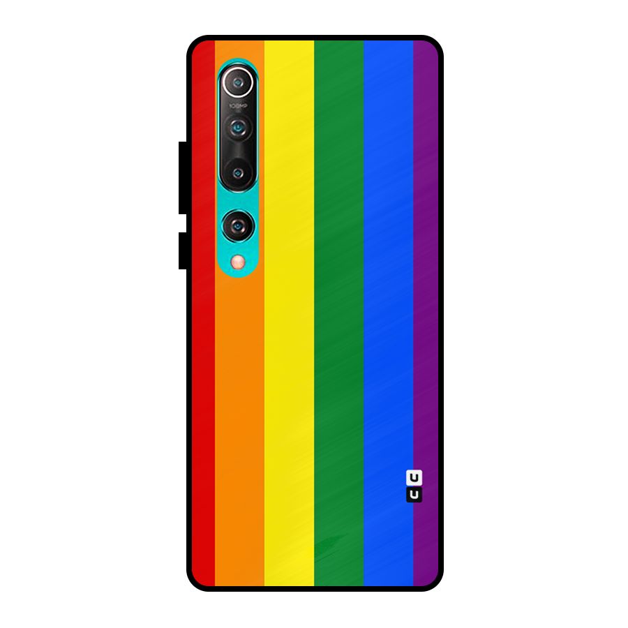 Pride Rainbow Stripes Metal Back Case for Mi 10