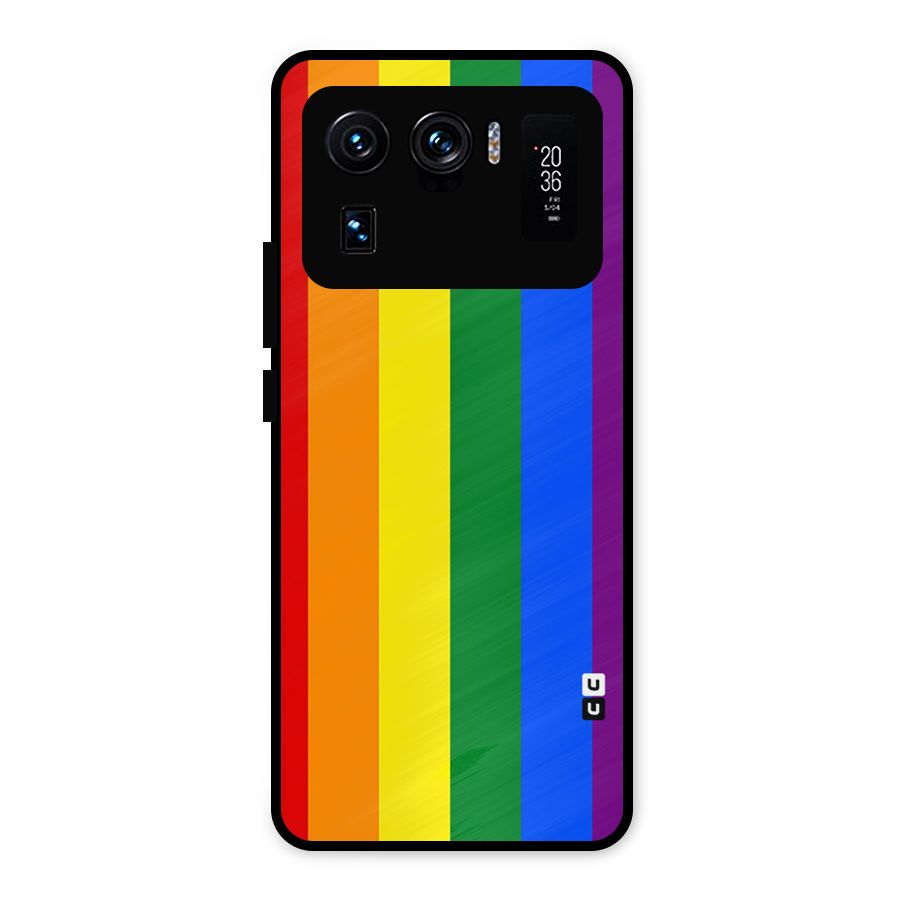 Pride Rainbow Stripes Metal Back Case for Mi 11 Ultra