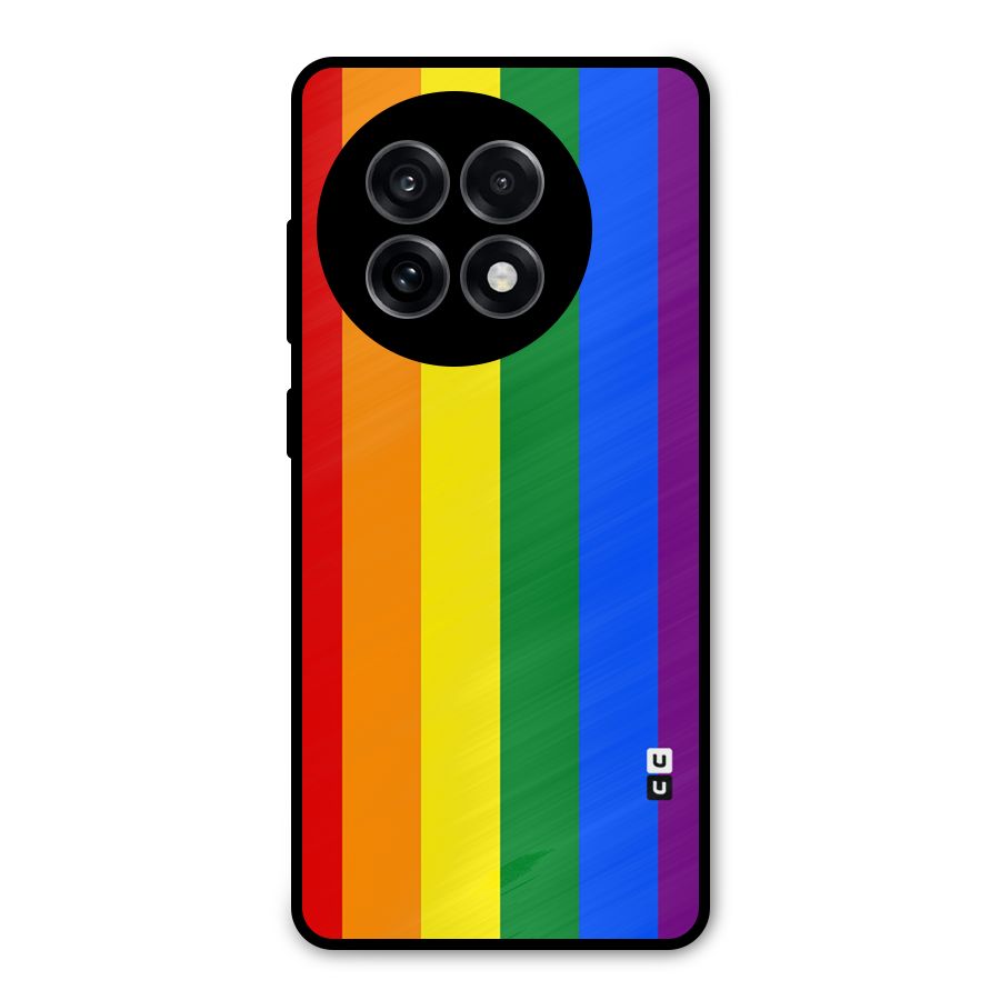 Pride Rainbow Stripes Metal Back Case for OnePlus 13R