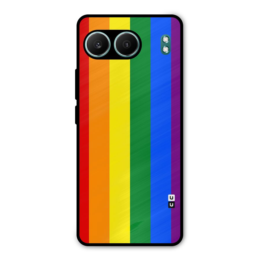 Pride Rainbow Stripes Metal Back Case for OnePlus Nord 4