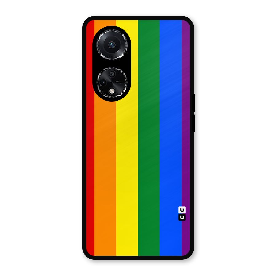 Pride Rainbow Stripes Metal Back Case for Oppo F23