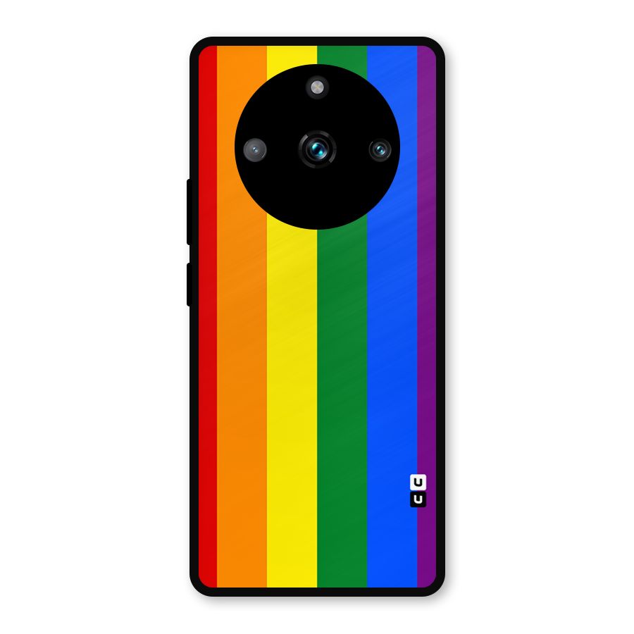 Pride Rainbow Stripes Metal Back Case for Realme 11 Pro Plus