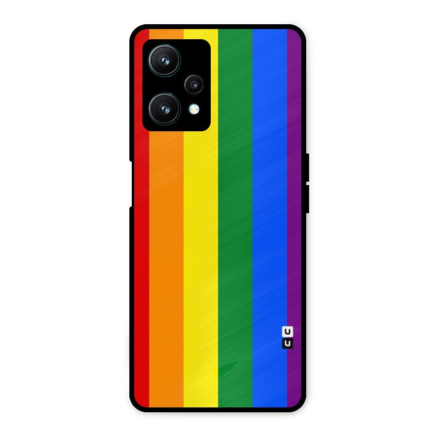 Pride Rainbow Stripes Metal Back Case for Realme 9 Pro 5G