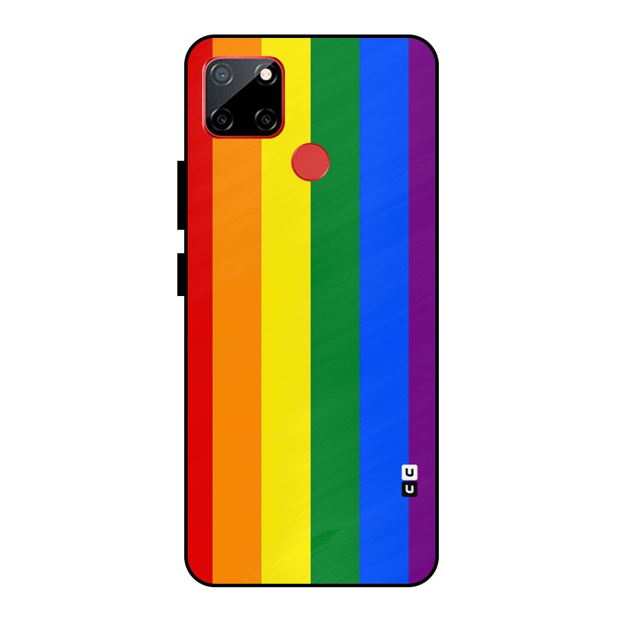 Pride Rainbow Stripes Metal Back Case for Realme C12