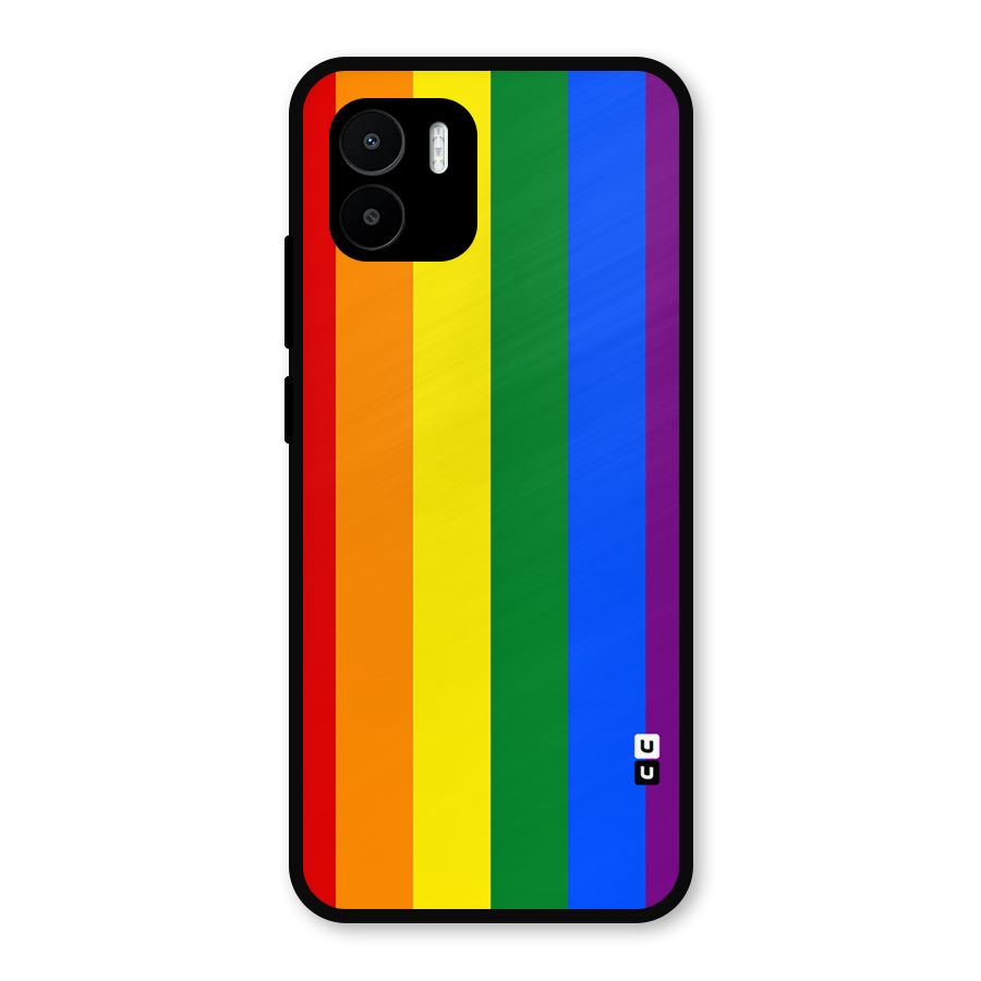 Pride Rainbow Stripes Metal Back Case for Redmi A2