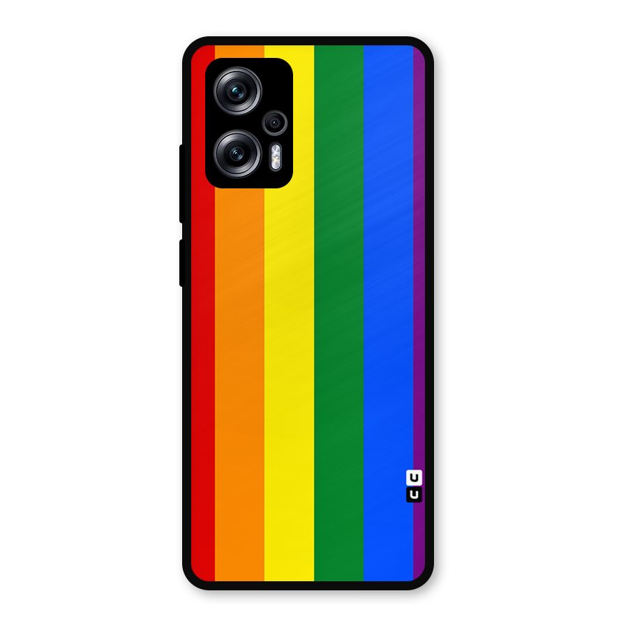 Pride Rainbow Stripes Metal Back Case for Redmi K50i