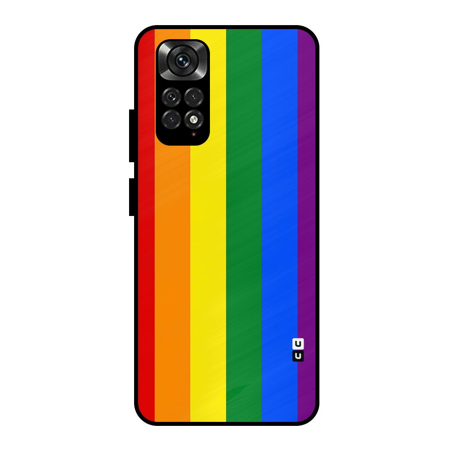 Pride Rainbow Stripes Metal Back Case for Redmi Note 11 Pro