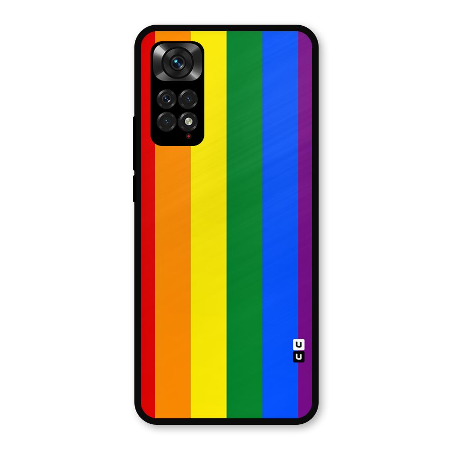 Pride Rainbow Stripes Metal Back Case for Redmi Note 11s