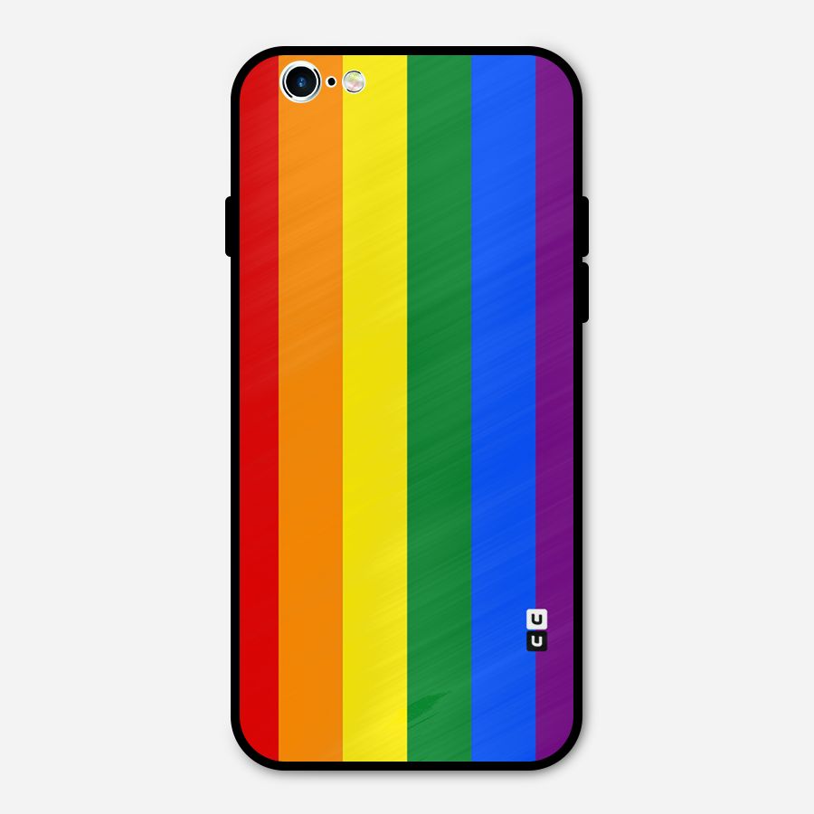 Pride Rainbow Stripes Metal Back Case for iPhone 6 6s