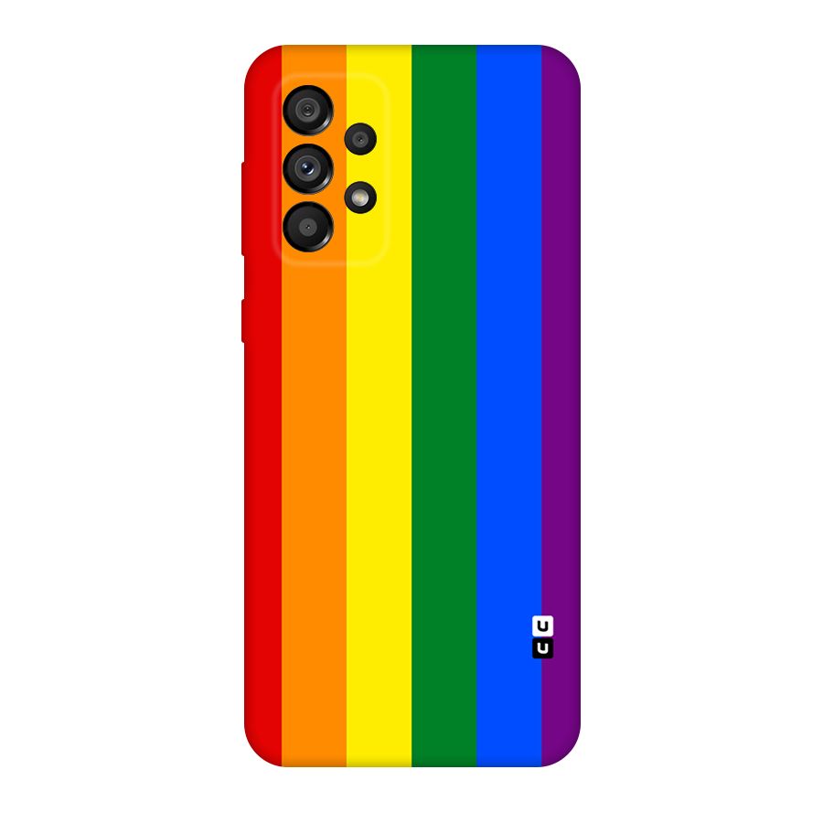 Pride Rainbow Stripes Original Polycarbonate Back Case for Galaxy A73 5G