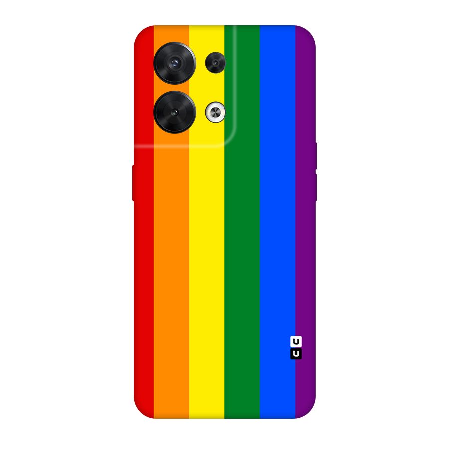 Pride Rainbow Stripes Original Polycarbonate Back Case for Oppo Reno8 5G