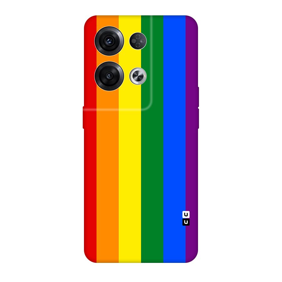 Pride Rainbow Stripes Original Polycarbonate Back Case for Oppo Reno8 Pro 5G