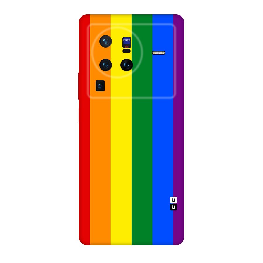 Pride Rainbow Stripes Original Polycarbonate Back Case for Vivo X80
