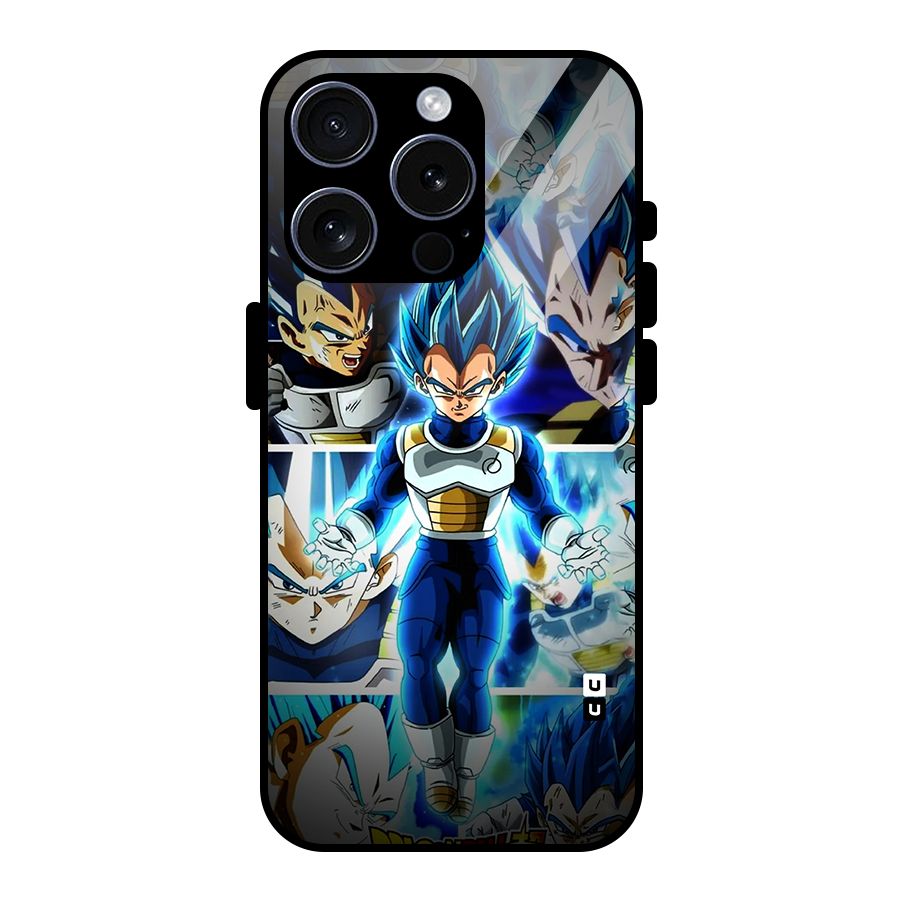 Prince Vegeta Glass Back Case for iPhone 15 Pro