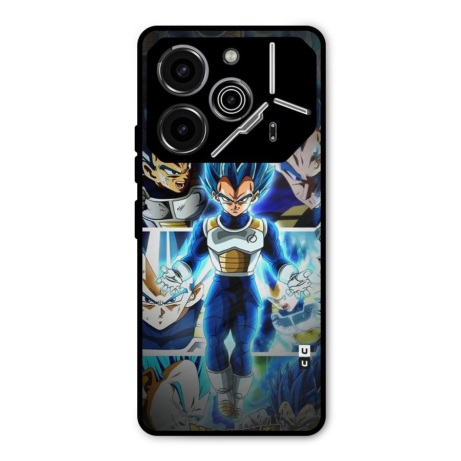 Prince Vegeta Metal Back Case for Tecno Pova 6 Pro