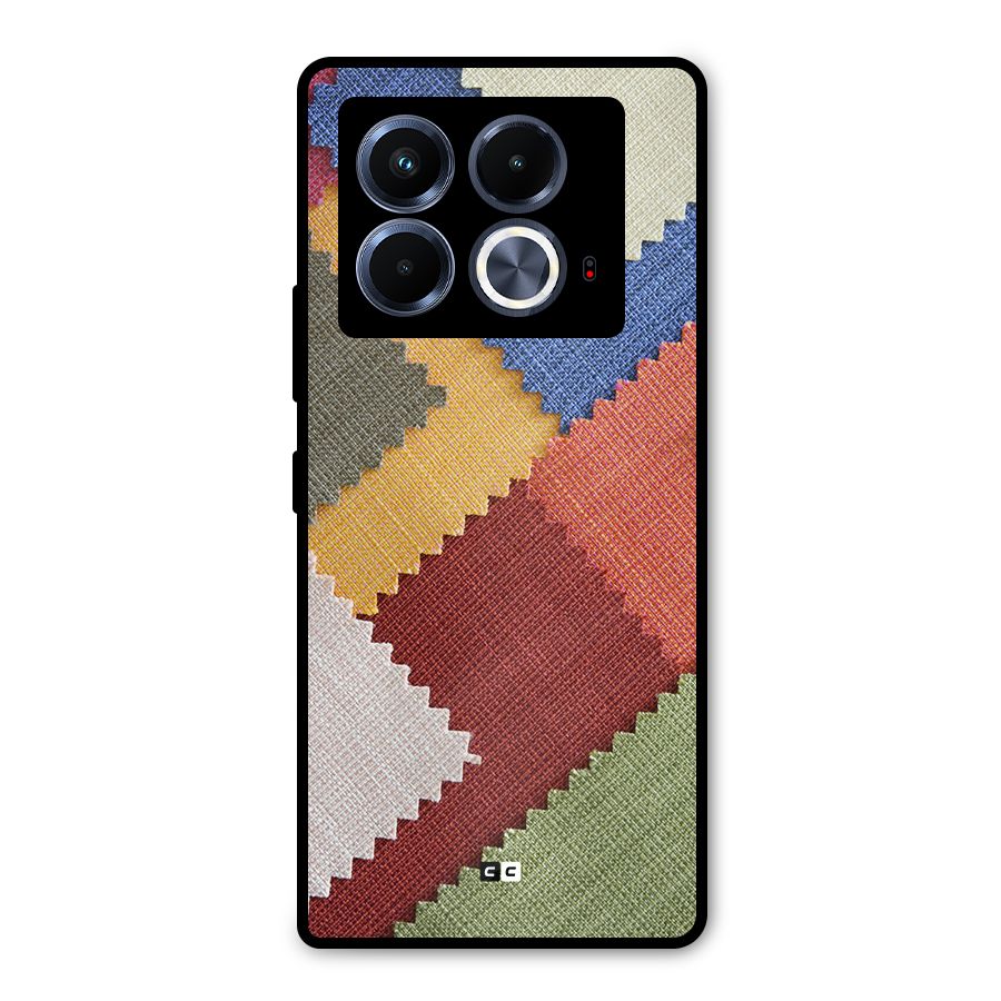 Printed Fabric Metal Back Case for Infinix Note 40 5G
