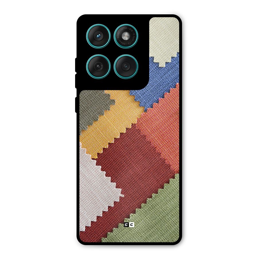 Printed Fabric Metal Back Case for Motorola Edge 60 Fusion