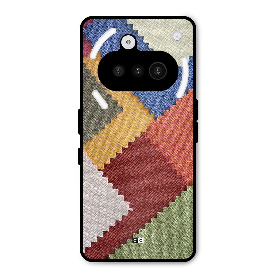 Printed Fabric Metal Back Case for Nothing Phone 3a