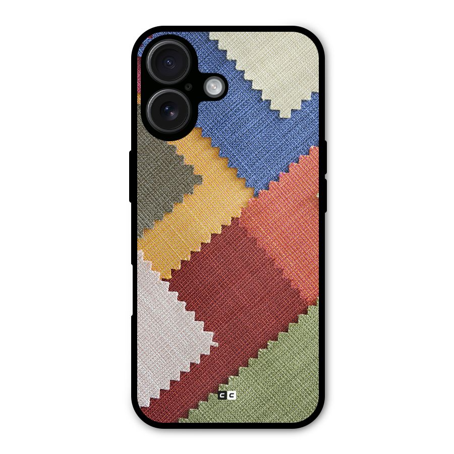 Printed Fabric Metal Back Case for iPhone 16