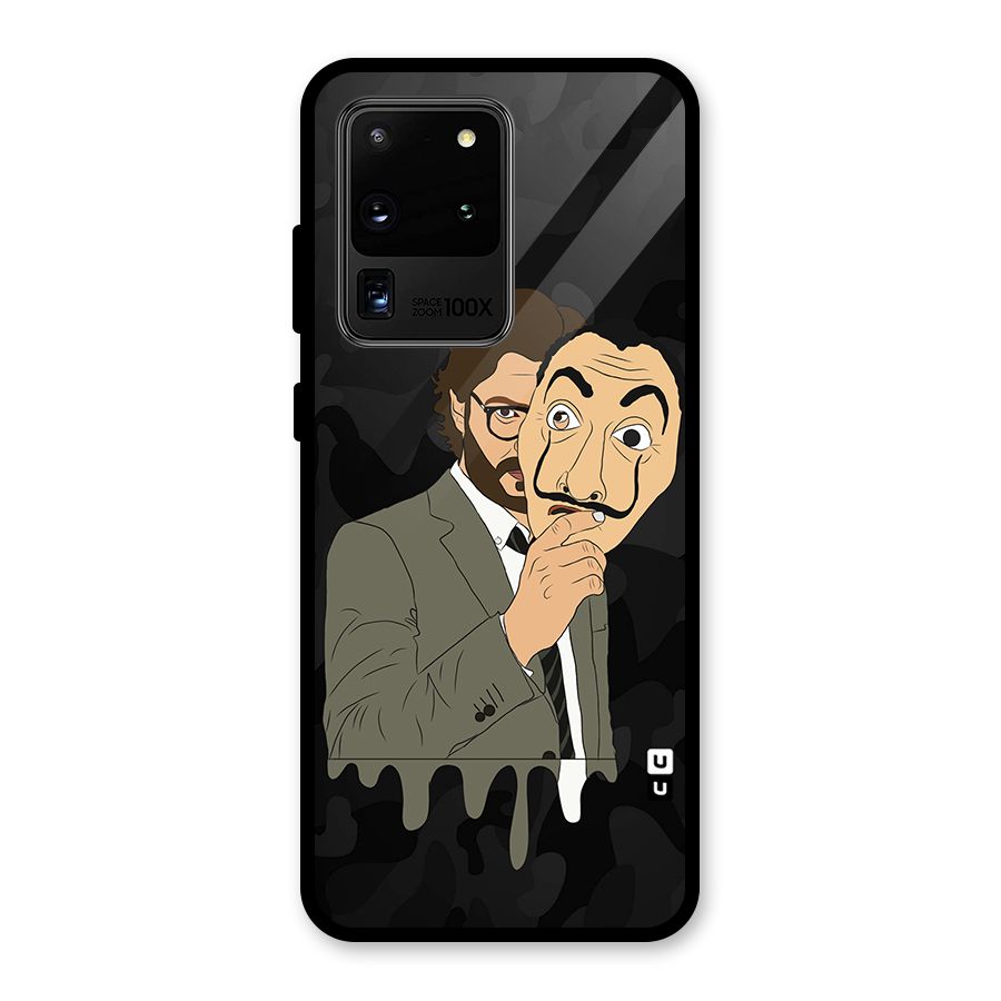 Professor Art Camouflage Glass Back Case for Galaxy S20 Ultra