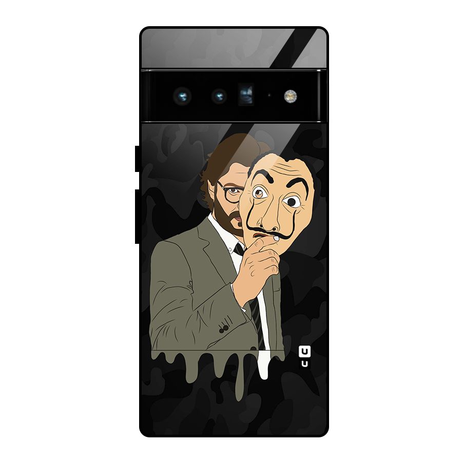 Professor Art Camouflage Glass Back Case for Google Pixel 6 Pro