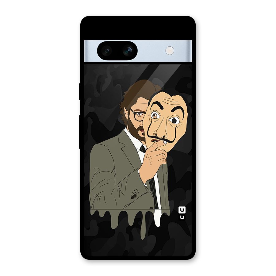 Professor Art Camouflage Glass Back Case for Google Pixel 7a
