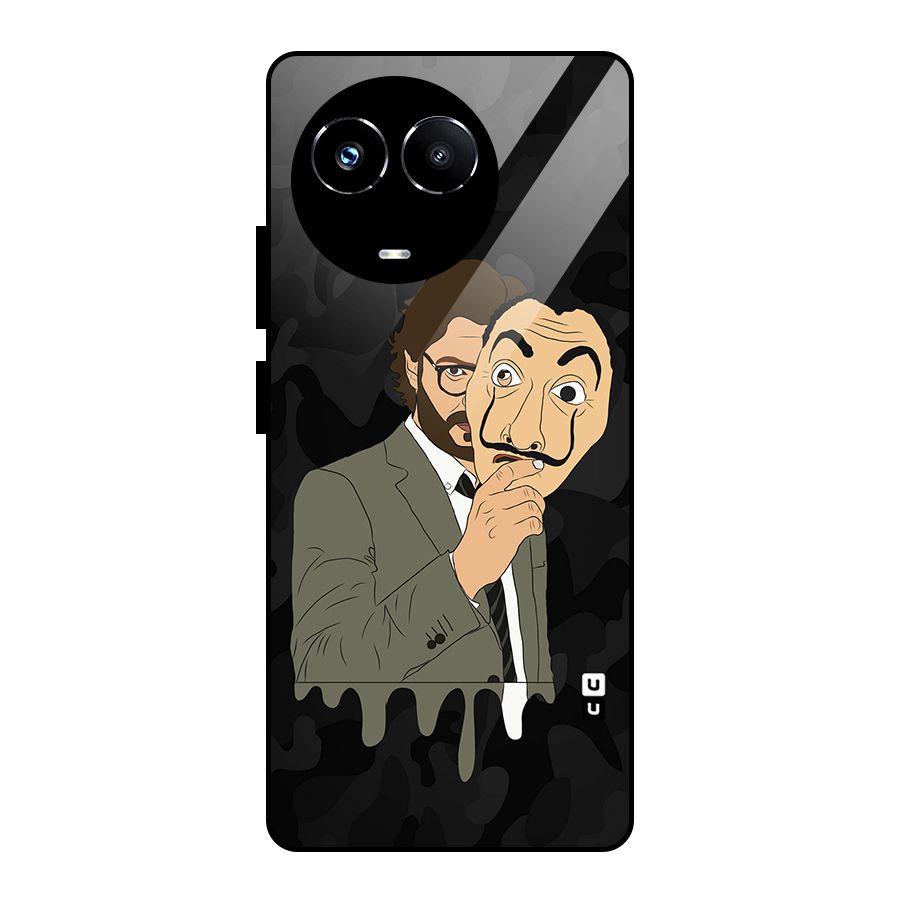 Professor Art Camouflage Glass Back Case for Realme 11X