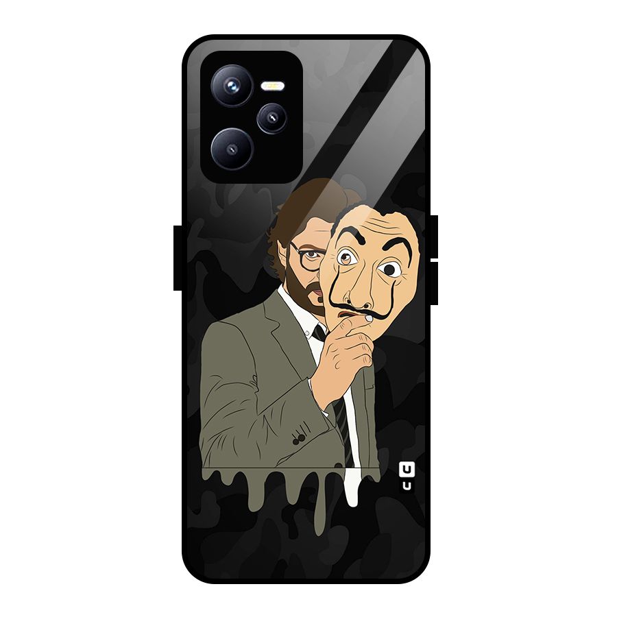 Professor Art Camouflage Glass Back Case for Realme C35