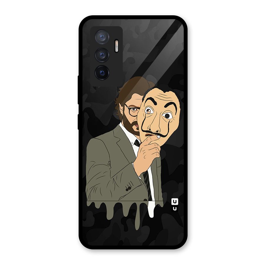 Professor Art Camouflage Glass Back Case for Vivo V23e