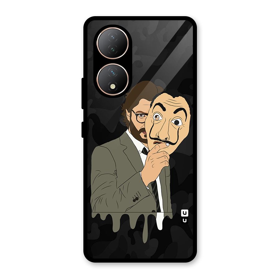 Professor Art Camouflage Glass Back Case for Vivo Y100A