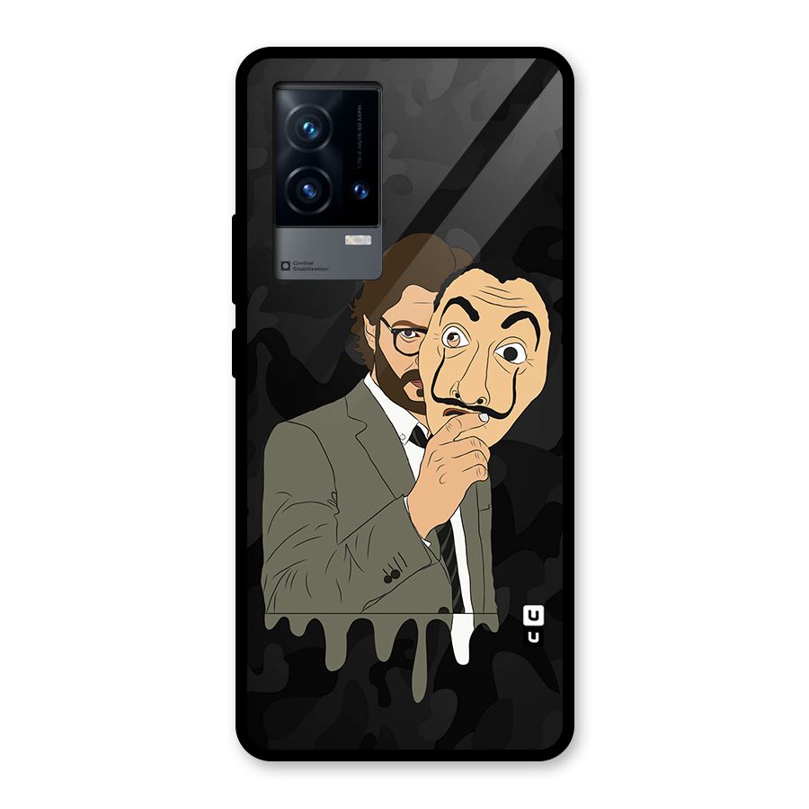 Professor Art Camouflage Glass Back Case for iQOO 9 5G
