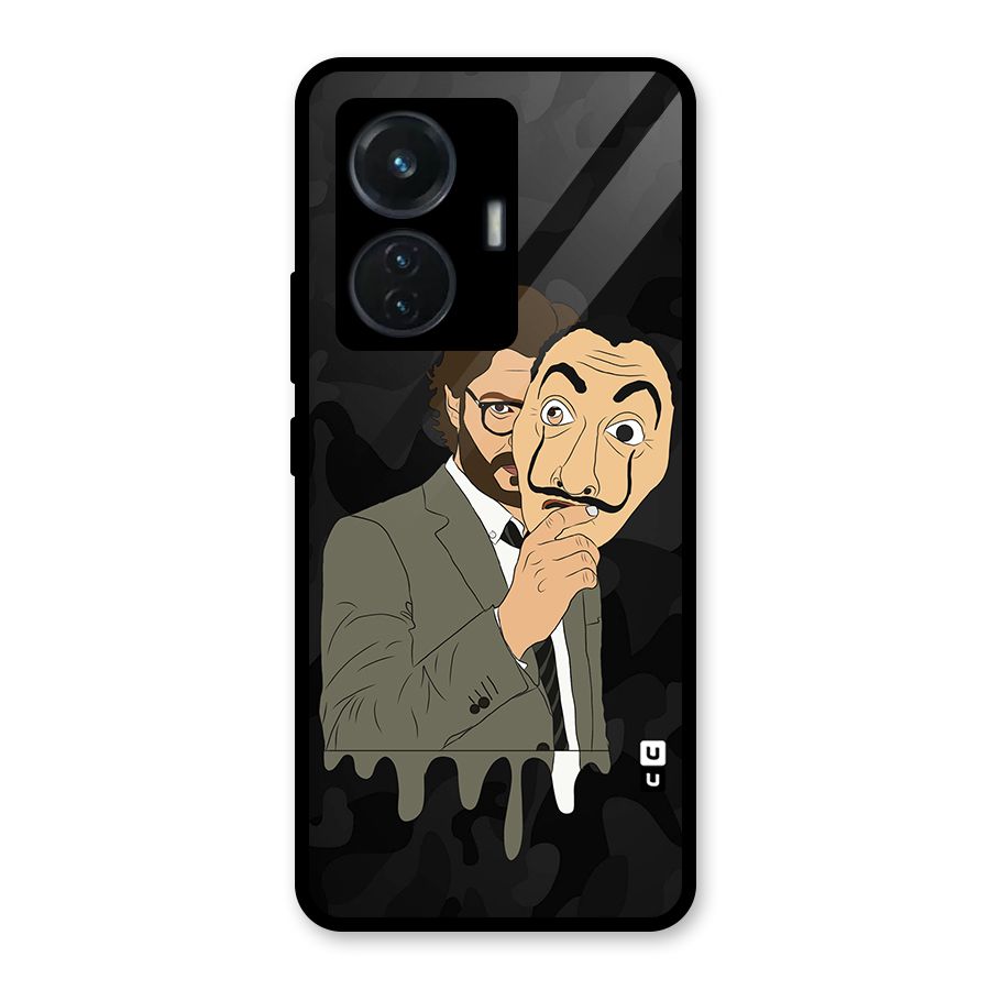 Professor Art Camouflage Glass Back Case for iQOO Z6 44W