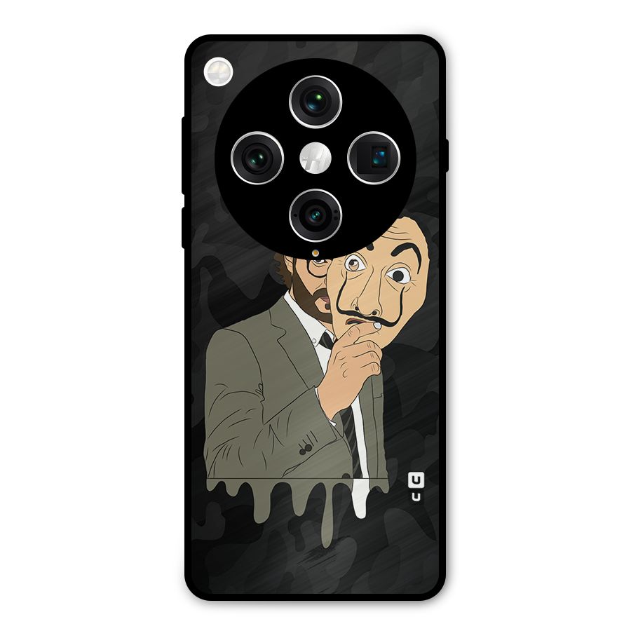 Professor Art Camouflage Metal Back Case for Oppo Find X8 Pro
