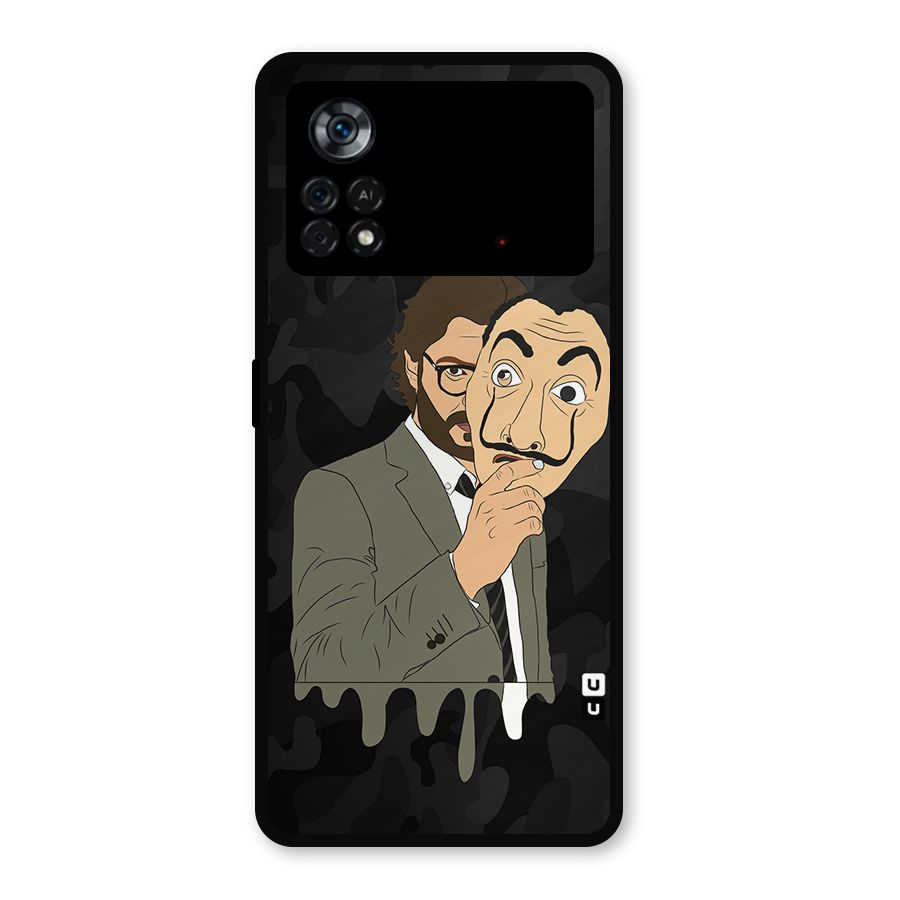 Professor Art Camouflage Metal Back Case for Poco X4 Pro 5G