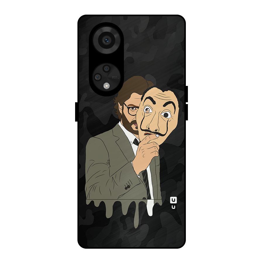 Professor Art Camouflage Metal Back Case for Reno8 T 5G