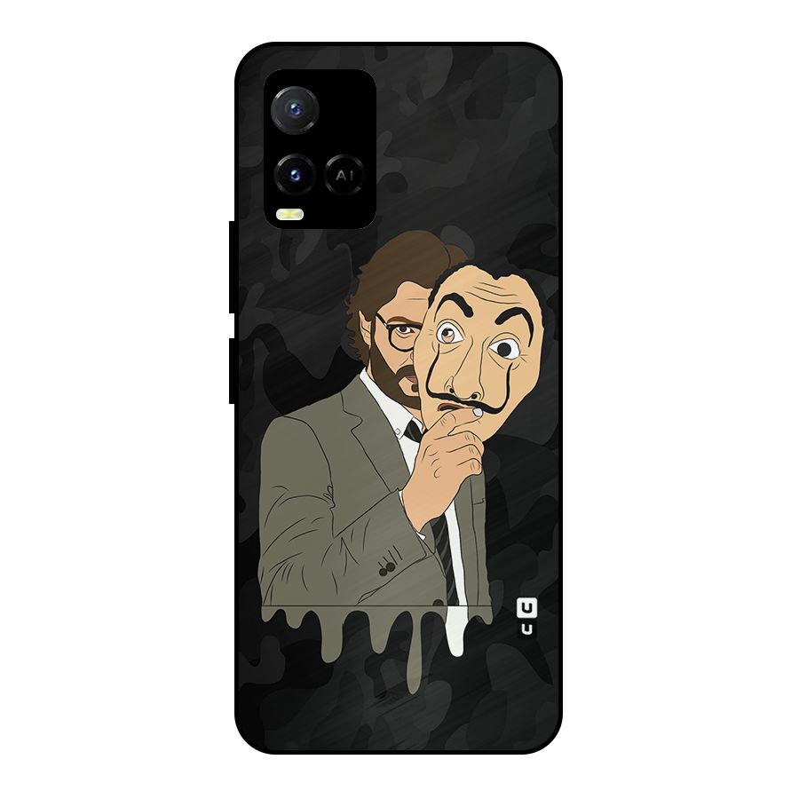 Professor Art Camouflage Metal Back Case for Vivo Y21