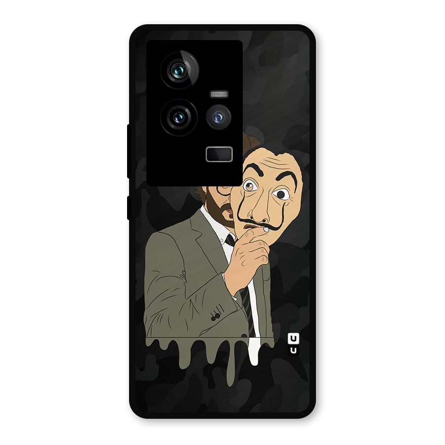 Professor Art Camouflage Metal Back Case for iQOO 11 5G