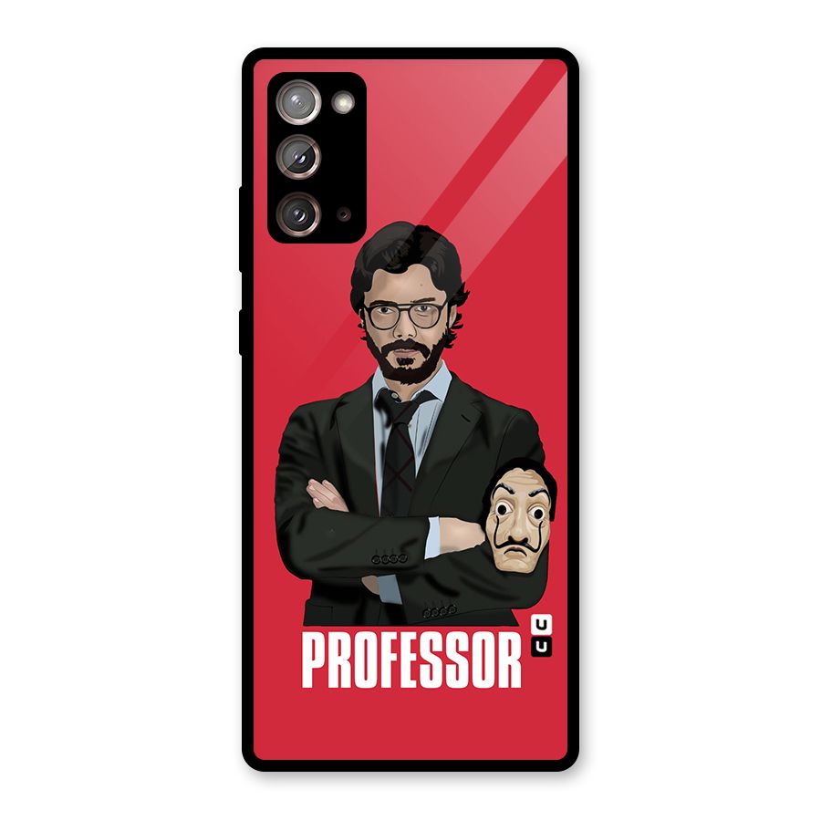 Professor Art Illustration Glass Back Case for Galaxy Note 20