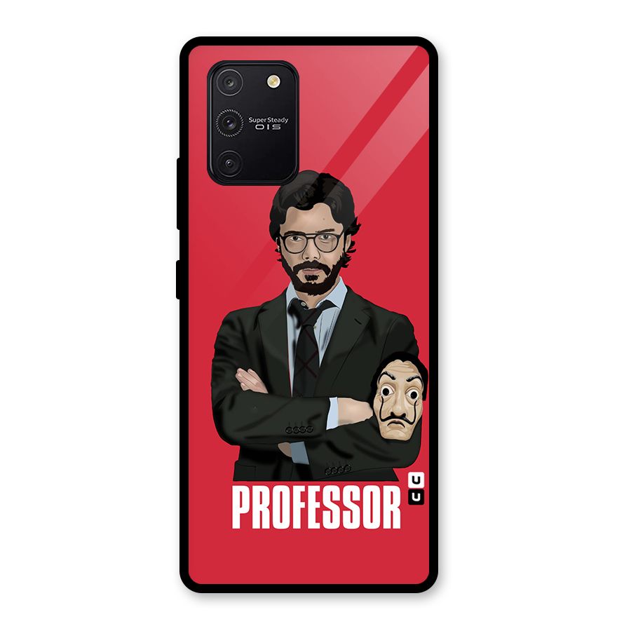 Professor Art Illustration Glass Back Case for Galaxy S10 Lite
