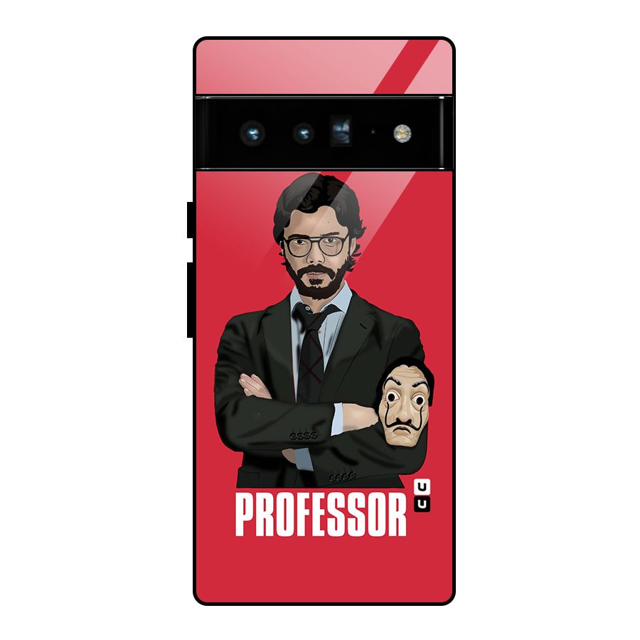 Professor Art Illustration Glass Back Case for Google Pixel 6 Pro