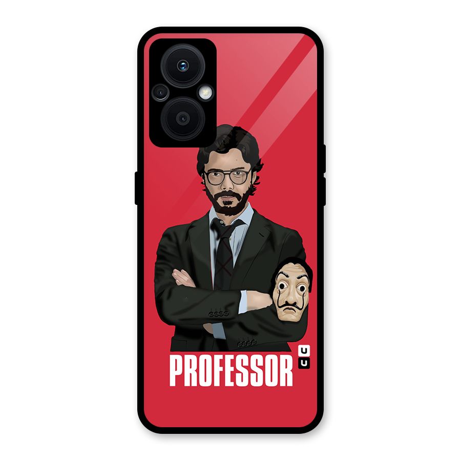 Professor Art Illustration Glass Back Case for Oppo F21s Pro 5G
