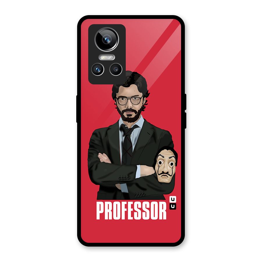Professor Art Illustration Glass Back Case for Realme GT Neo 3