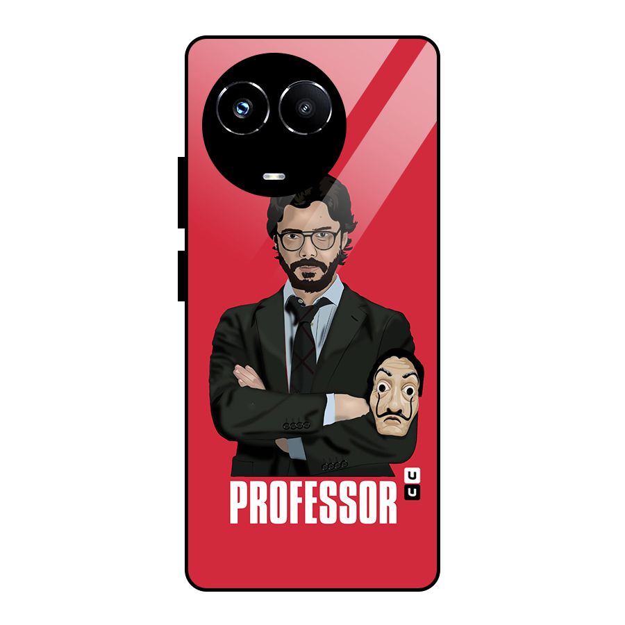 Professor Art Illustration Glass Back Case for Realme Narzo 60X