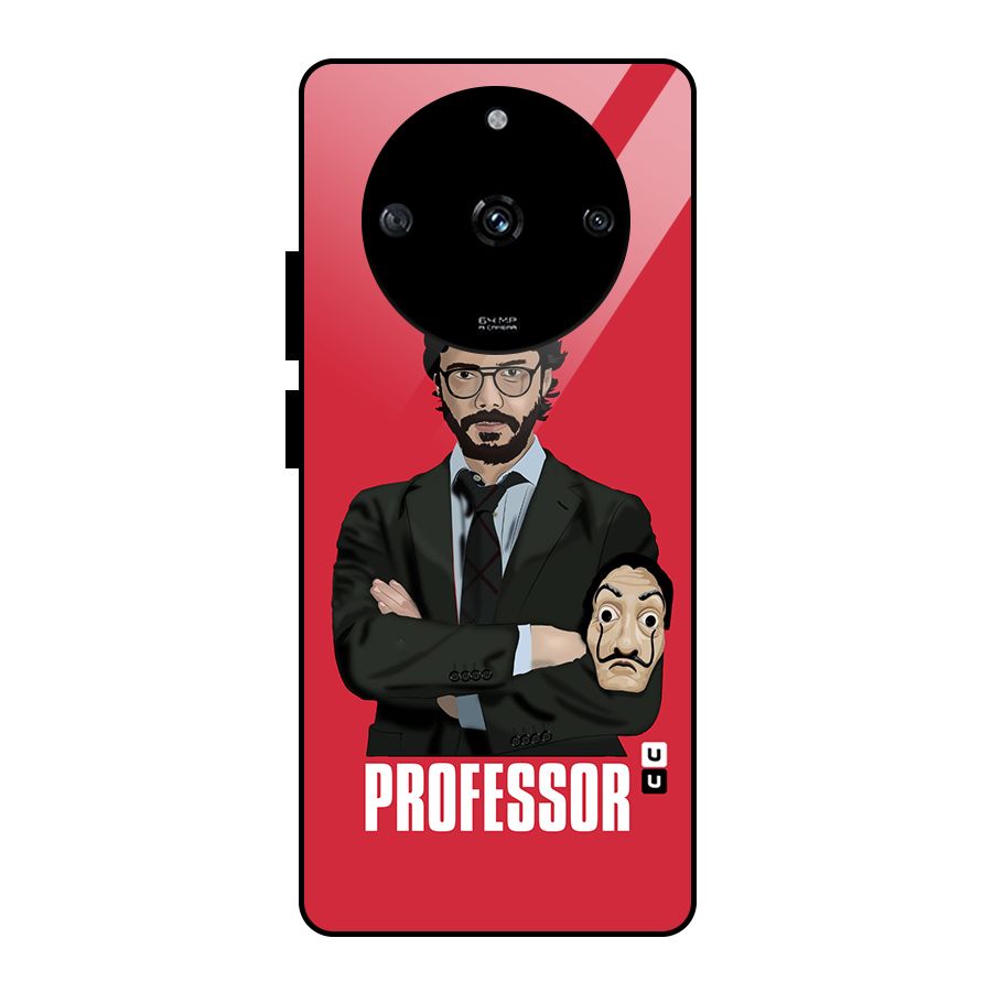 Professor Art Illustration Glass Back Case for Realme Narzo 60 5G