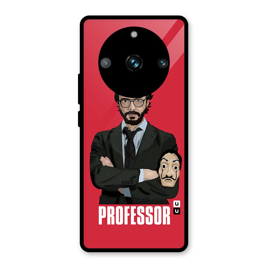 Professor Art Illustration Glass Back Case for Realme Narzo 60 Pro
