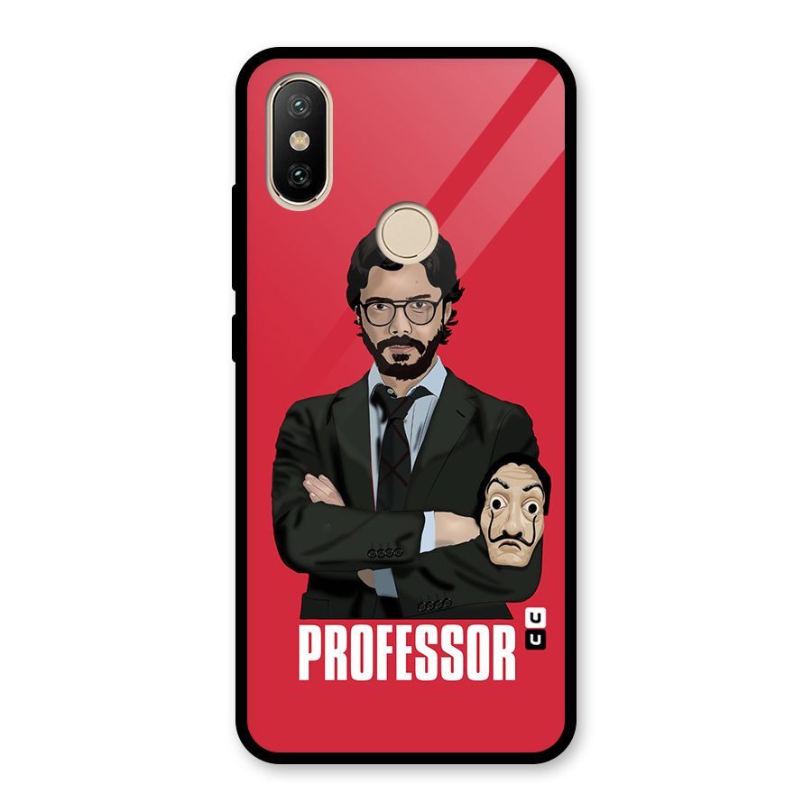 Professor Art Illustration Glass Back Case for Redmi A2