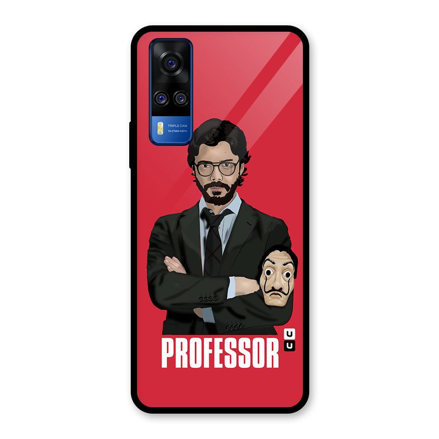 Professor Art Illustration Glass Back Case for Vivo Y31