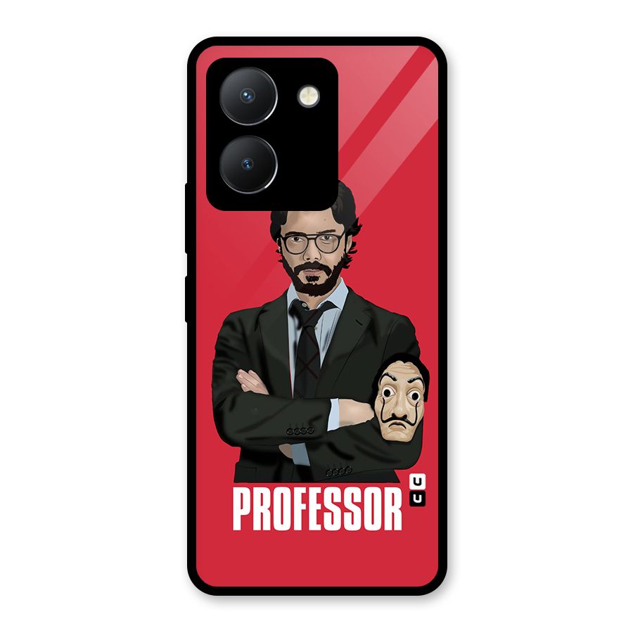 Professor Art Illustration Glass Back Case for Vivo Y36